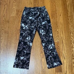 White House Black Market Floral Boot Cut Pants